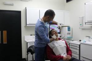 Kieran Dixon having impressions taken